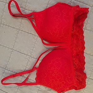 NWOT Red PINK Victoria's Secret lightly lined bralette size XS